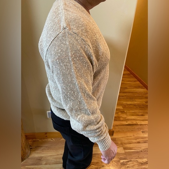 Vintage St Croix Knits Linen Blend Loose Knit V-Neck Sweater - Picture 4 of 9